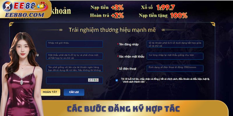 Các bước đăng ký hợp tác