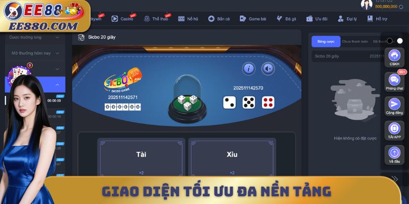 Giao diện tối ưu đa nền tảng